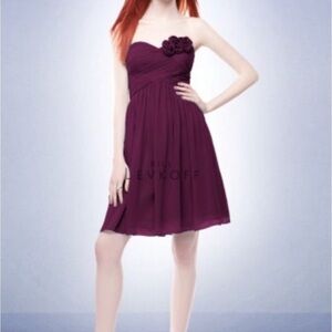 Bill Levkoff Women’s Chiffon Strapless Special Occasion Dress Size 12 Ruched